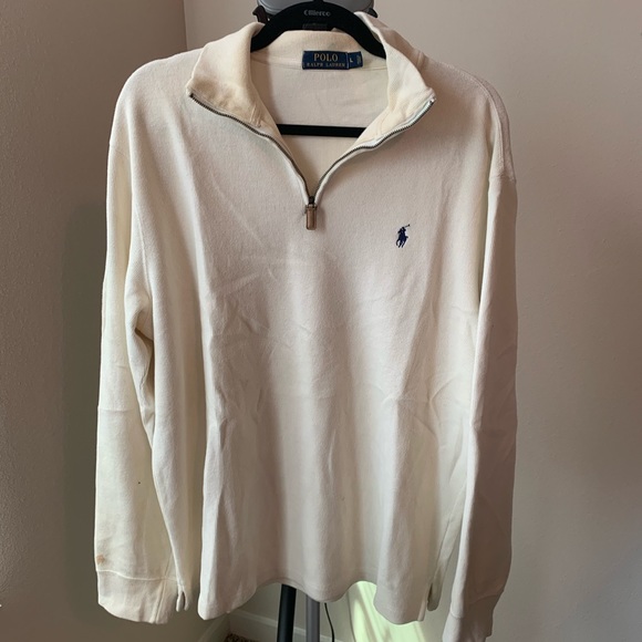ralph lauren quarter zip cream